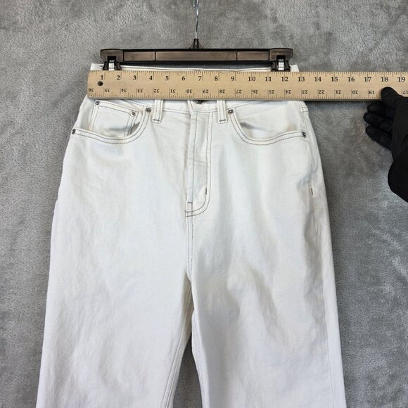 ASOS Design Jeans Womens Size 26 White High Waist Straight Leg Stretch Denim - Picture 2 of 11